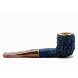 Briar pipe Paronelli billiard 9mm rusticated night blue handmade