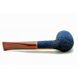 Briar pipe Paronelli billiard 9mm rusticated night blue handmade