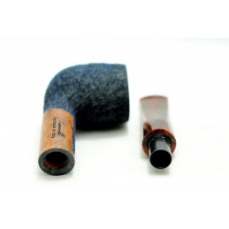 Briar pipe Paronelli billiard 9mm rusticated night blue handmade