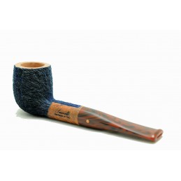 Briar pipe Paronelli billiard 9mm rusticated night blue handmade