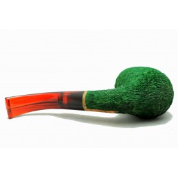 Pipa Paronelli radica curva 9mm rusticata forest green fatta a mano