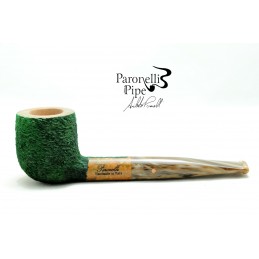 Pipa Paronelli radica pot rusticata forest green fatta a mano