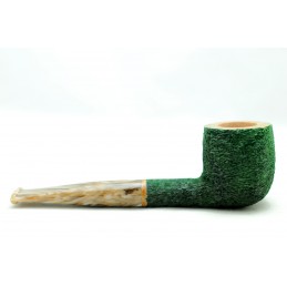 Briar pipe Paronelli pot rusticated green handmade