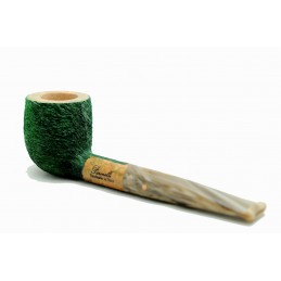 Briar pipe Paronelli pot rusticated green handmade