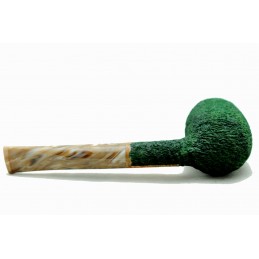 Briar pipe Paronelli pot rusticated green handmade