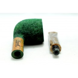 Briar pipe Paronelli pot rusticated green handmade