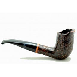 Briar pipe Paronelli REVERSE half bent sandblast handmade