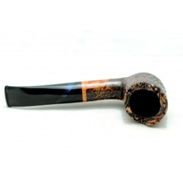 Briar pipe Paronelli REVERSE half bent sandblast handmade