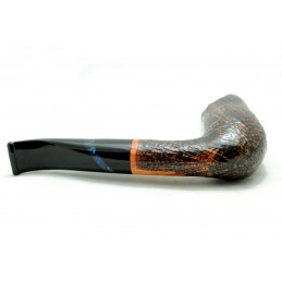 Briar pipe Paronelli REVERSE half bent sandblast handmade