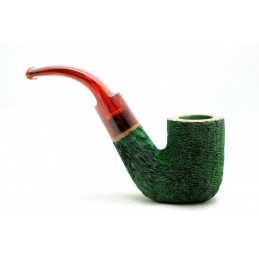 Briar pipe Paronelli hungarian bent rusticated green handmade