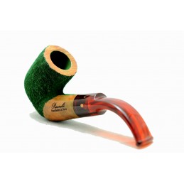 Briar pipe Paronelli hungarian bent rusticated green handmade