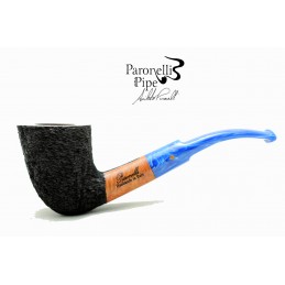 Briar pipe Paronelli half bent freehand rusticated handmade