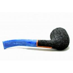 Briar pipe Paronelli half bent freehand rusticated handmade