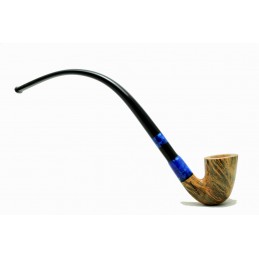 Pipa Paronelli radica curva churchwarden fatta a mano con doppio bocchino