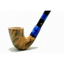 Briar pipe Paronelli bent churchwarden handmade with double mouthpiece