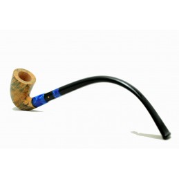 Pipa Paronelli radica curva churchwarden fatta a mano con doppio bocchino