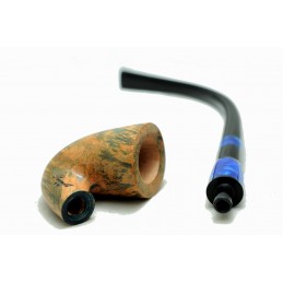 Briar pipe Paronelli bent churchwarden handmade with double mouthpiece