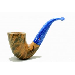 Briar pipe Paronelli bent churchwarden handmade with double mouthpiece