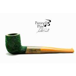 Kit my first briar pipe Paronelli billiard rusticated forest green