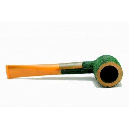 Kit my first briar pipe Paronelli billiard rusticated forest green