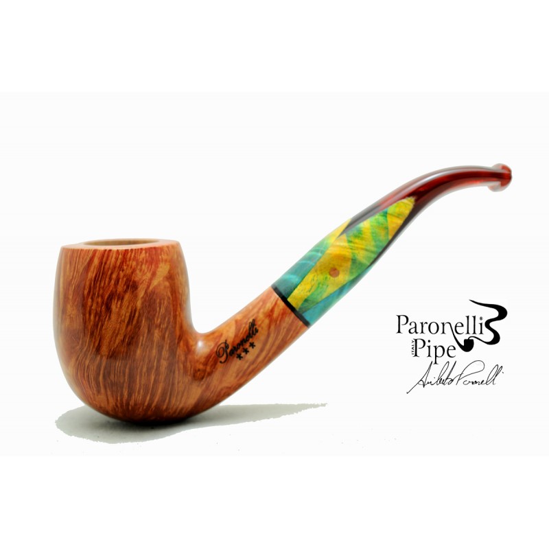 Briar pipe Paronelli bent handmade