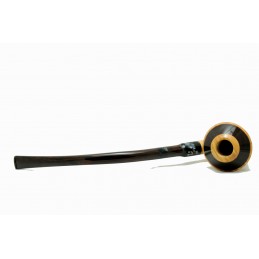 Pipa Paronelli olivastro CALABASH churchwarden fatta a mano doppio bocchino