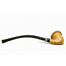 Pipa Paronelli olivastro CALABASH churchwarden fatta a mano doppio bocchino