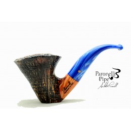 Briar pipe Paronelli bent freehand sandblast handmade