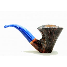 Briar pipe Paronelli bent freehand sandblast handmade