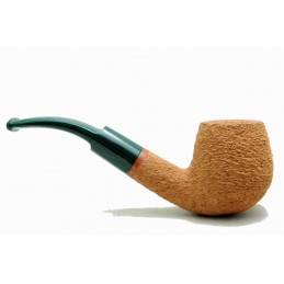 Briar pipe Paronelli bent 9mm rusticated natural handmade