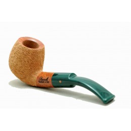 Briar pipe Paronelli bent 9mm rusticated natural handmade