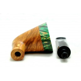 Olive wood pipe Paronelli freehand handmade