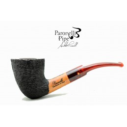 Briar pipe Paronelli half bent freehand rusticated handmade