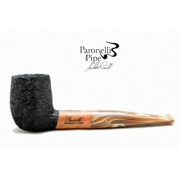 Briar pipe Paronelli billiard 9mm rusticated handmade