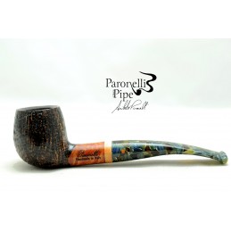 Briar pipe Paronelli half bent sandblast handmade