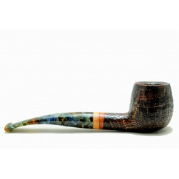 Briar pipe Paronelli half bent sandblast handmade