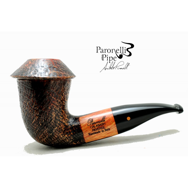 Briar pipe Paronelli CALABASH REVERSE sandblast handmade