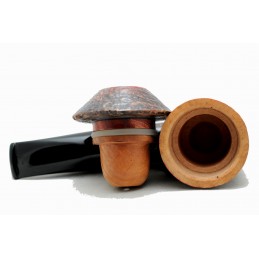 Briar pipe Paronelli CALABASH REVERSE sandblast handmade