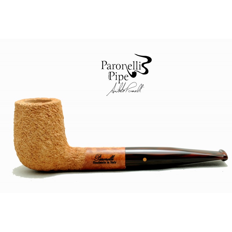 Briar pipe Paronelli billiard 9mm rusticated natural handmade