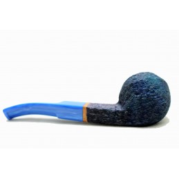 Briar pipe Paronelli rhodesian rusticated night blue handmade