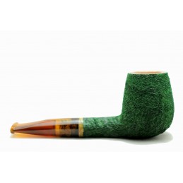 Briar pipe Paronelli chubby apple 9mm rusticated green handmade