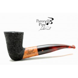 Briar pipe Paronelli REVERSE rusticated handmade