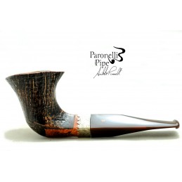 Briar pipe Paronelli freehand sandblast handmade