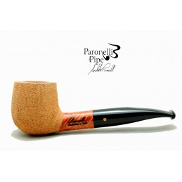 Briar pipe Paronelli half bent rusticated natural handmade