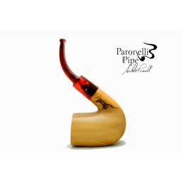 Olive wood pipe Paronelli bent freehand handmade