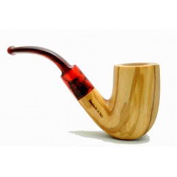 Olive wood pipe Paronelli bent freehand handmade