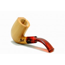 Olive wood pipe Paronelli bent freehand handmade