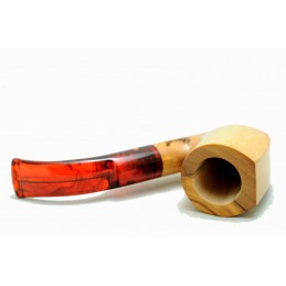 Olive wood pipe Paronelli bent freehand handmade