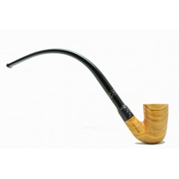 Wild olive wood pipe Paronelli churchwarden handmade double mouthpiece