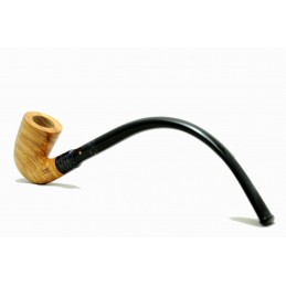 Wild olive wood pipe Paronelli churchwarden handmade double mouthpiece